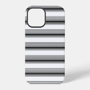 Moderne schwarze weiße Streifen iPhone 12 Pro Hülle