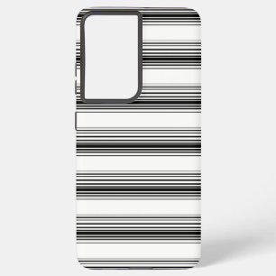Moderne schwarze weiße Streifen Samsung Galaxy Hülle