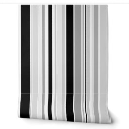Moderne schwarze, weiße und graue Streifen Tapete
