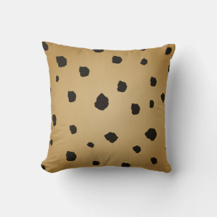 Moderne Schwarzstelle Goldrute Gold Beige Beige Br Kissen