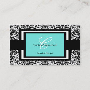 Moderne Schwarzweiss-Visitenkarten Visitenkarte