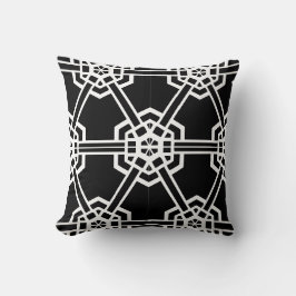 Moderne Schwarzweißmuster Kissen