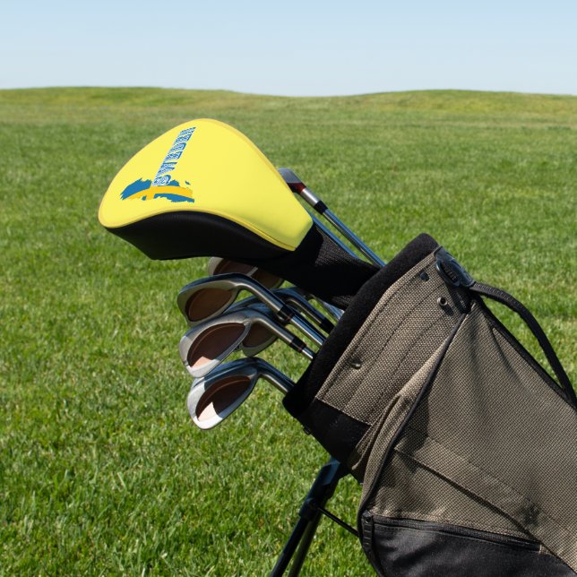 Moderne schwedische Art Letter Map Flag Souvenir Golf Headcover (In SItu)