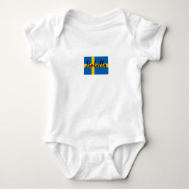 Moderne schwedische Flagge Niedlicher schwedischer Baby Strampler