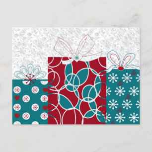 Moderne schwedische rote blaue Geschenke Postkarte