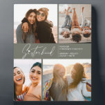Moderne Schwesternfotografie Collage Grayish Green Fotoplatte<br><div class="desc">Genießen Sie ein besonderes Foto,  um Ihrer Schwestern oder Freunden zu helfen. Mit einer typischen Schrift mit einem Herz auf der Oberseite und etwas Text,  den Sie anpassen können. Wenn Sie etwas ändern möchten,  Schriftart Größe,  Farbe usw.,  klicken Sie auf Anpassen weiter,  um das Design-Panel zu erreichen.</div>