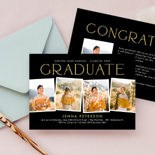 Moderne Scrapbook Graduierungsparty Einladung