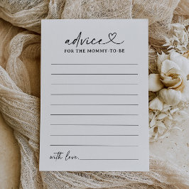 Moderne Script Baby Shower Admin Card Einladung