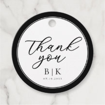 Moderne Script Black and White Border Wedding