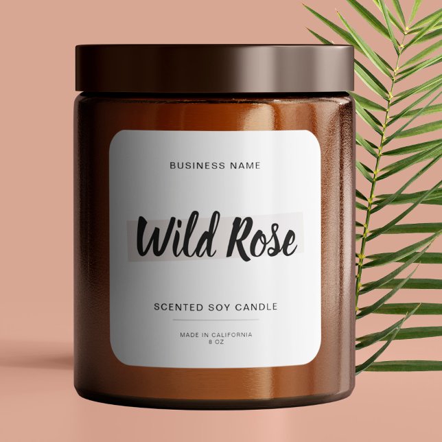 Moderne Script Candles Packing Square Sticker (Von Creator hochgeladen)