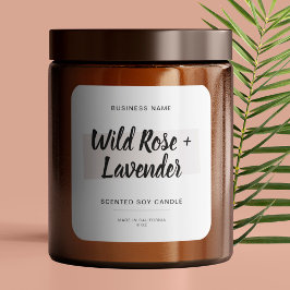 Moderne Script Candles Packing Square Sticker