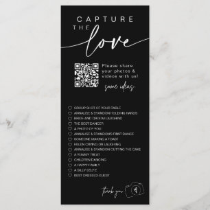 Moderne Script Capture Die Liebe QR CODE Card Menükarte