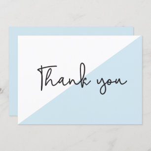 Moderne Script Chic Baby Dusche Vielen Dank Einladung