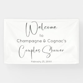 Moderne Script Couples Dusche Willkommen Banner