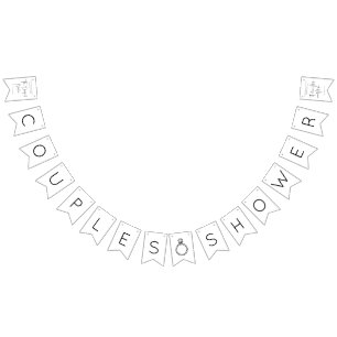 Moderne Script Couples Dusche Wimpelkette