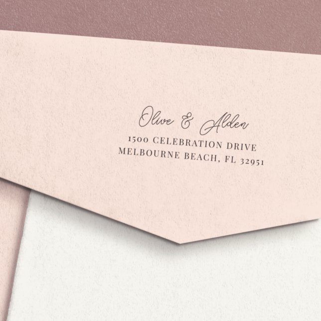 Moderne Script Couples Rücksendeadresse Permastempel (Von Creator hochgeladen)