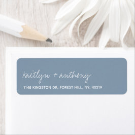 Moderne Script Dusty Blue Minimalistic Wedding