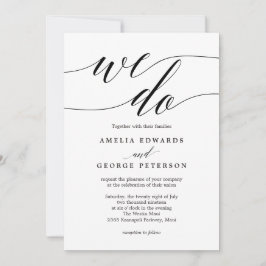 Moderne Script EDITABLE COLOR Hochzeit Einladung M