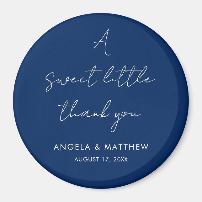 Moderne Script Elegant Wedding Vielen Dank Magnet (Vorne)
