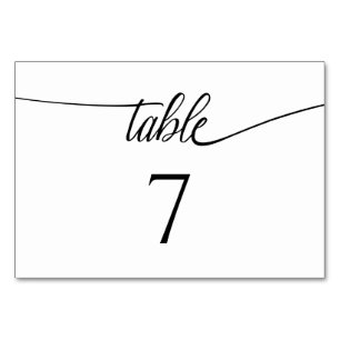 Moderne Script-Farbblockweise für beliebig viele H Tischnummer
