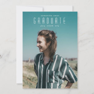Moderne Script Full Bleed Graduate Foto University Ankündigung