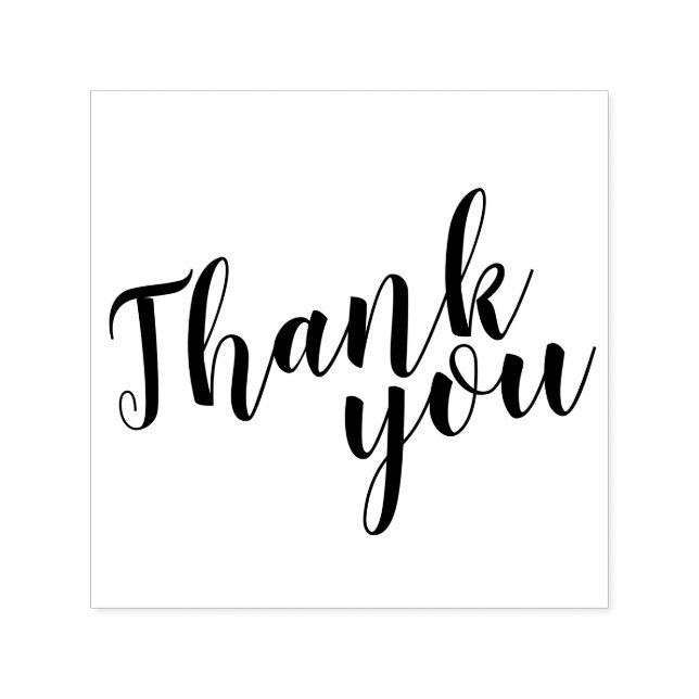 Moderne Script-Gastgeschenk Hochzeit Vielen Dank Permastempel (Design)