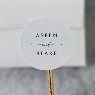 Moderne Script-Hochzeiten-Umschlag Aufkleber