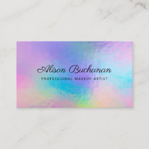 Moderne Script-Imitate Holographic Makeup Artist Visitenkarte
