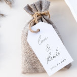 Moderne Script-Liebe & Dankesbriefe Geschenkanhänger<br><div class="desc">einfaches,  modernes Skript "Liebe & Dank" Hochzeitsgeschenk Tag.</div>