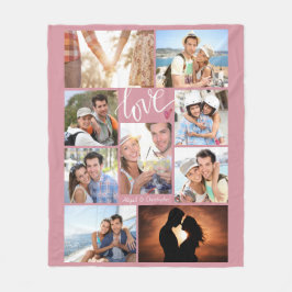 Moderne Script LIEBE Herzklopfen Rose Namen Fleecedecke