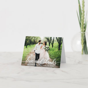 Moderne Script-Liebe und Danksagung Dankeskarte