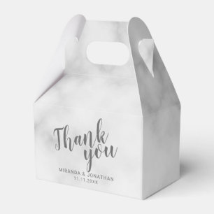 Moderne Script-Marble-Hochzeit Geschenkschachtel