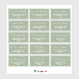 Moderne Script-Minimalistische Hochzeitgastadresse Aufkleber
