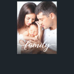 Moderne Script Personalisiert Family Foto Leinwand<br><div class="desc">Genießen Sie Ihre Lieblingsfamilienmomente mit unserer individuell anpassbaren, gestreckten Leinwand und einem modernen "Family"-Script-Typ mit weißem Overlay. Diese elegante Leinwand ist nicht nur ein Kunstwerk, sie ist ein Pfand, der das Wesen der Liebe und Zusammengehörigkeit Ihrer Familie wunderbar erfasst. Personalisieren Sie diese Leinwand mit Ihrem Lieblings-Foto und verwandeln Sie sie...</div>