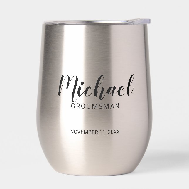 Moderne Script-Personalisierte Trauzeugen (Links)