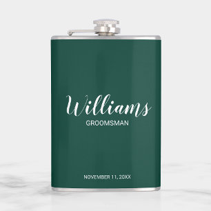 Moderne Script-Personalisierte Trauzeugen Flachmann