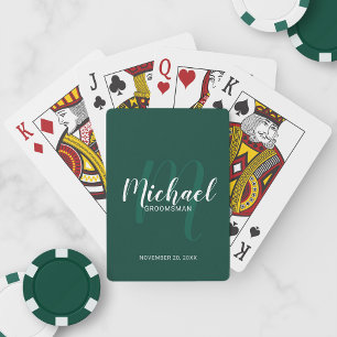 Moderne Script-Personalisierte Trauzeugen Kartensp Spielkarten