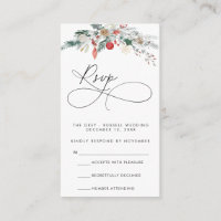 Moderne Script-RSVP-Karte