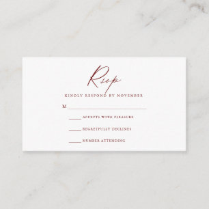 Moderne Script-RSVP-Karte Begleitkarte