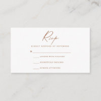 Moderne Script-RSVP-Karte