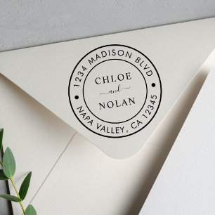 Moderne Script-Rücksendeadresse Permastempel