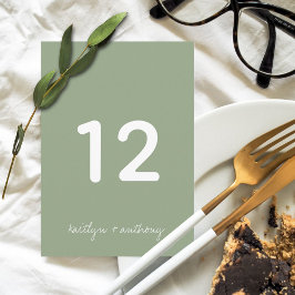 Moderne Script Sage Grüne Minimalistische Hochzeit Einladung