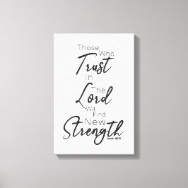 Moderne Script Schriftart Bible Verse Isaiah 40:31 Leinwanddruck