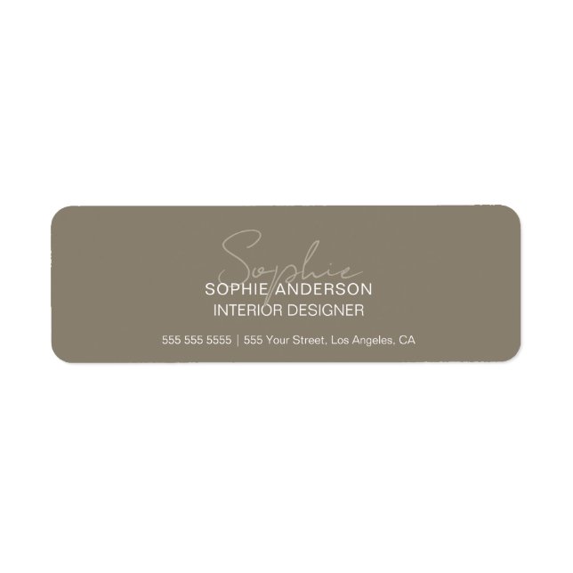 Moderne Script Taupe Professionelle Geschäftsausst (Vorne)