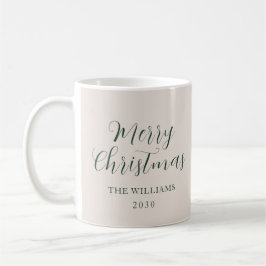 Moderne Script Typografie Frohe Weihnachten Rot Kaffeetasse