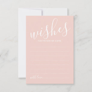 Moderne Script Wedding Advice and Wishings Card Hinweiskarte
