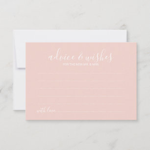 Moderne Script Wedding Advice and Wishings Card Hinweiskarte