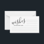 Moderne Script Wedding Advice and Wishings Card Hinweiskarte<br><div class="desc">Fügen Sie Ihrer Hochzeit eine persönliche Touch mit einem modernen Skript Hochzeitsratschlag und Wunschkarte hinzu. Diese Ratgeber-Karte zeigt Titel im modernen,  schwarz-kalligraphischen Schriftart-Stil und Details in schwarz-modernen Sans Serif Schriftart Stil auf weißem Hintergrund. Ideal für Hochzeiten,  Babydusche,  Geburtstagsparty,  Brautparty,  Junggeselinnen-Abschied und alle besondere Anlässe.</div>