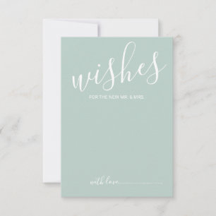 Moderne Script Wedding Advice and Wishings Card Hinweiskarte