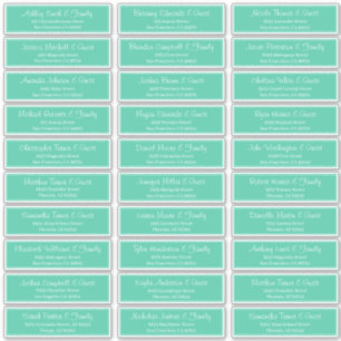 Moderne Script Wedding Guest Names Adresse Aufkleber